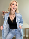 MARLEY OVERSIZED DENIM JACKET - LIGHT WASH