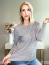 THE PEYTON BOYFRIEND SWEATER - HEATHER CHARCOAL