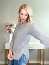 THE PEYTON BOYFRIEND SWEATER - HEATHER CHARCOAL