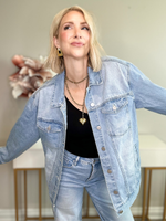 MARLEY OVERSIZED DENIM JACKET - LIGHT WASH