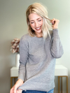 THE PEYTON BOYFRIEND SWEATER - HEATHER CHARCOAL