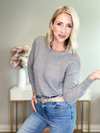 THE PEYTON BOYFRIEND SWEATER - HEATHER CHARCOAL