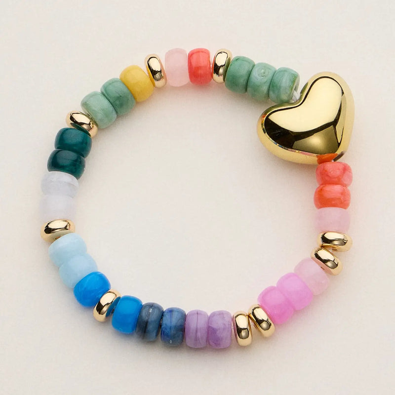 HEART POP BEADED BRACELET - PRISM PARTY