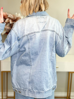 MARLEY OVERSIZED DENIM JACKET - LIGHT WASH