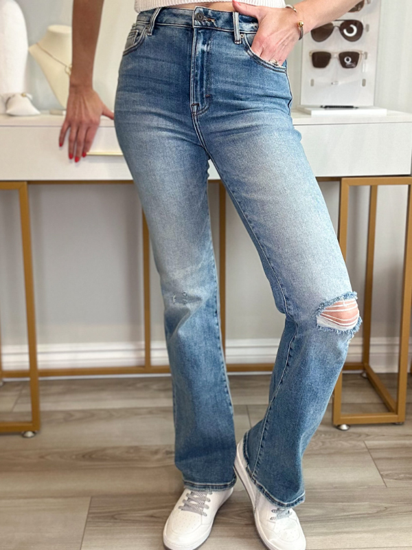 HAZEL RYAN HIGH RISE BOOTCUT JEANS - VINTAGE WASH