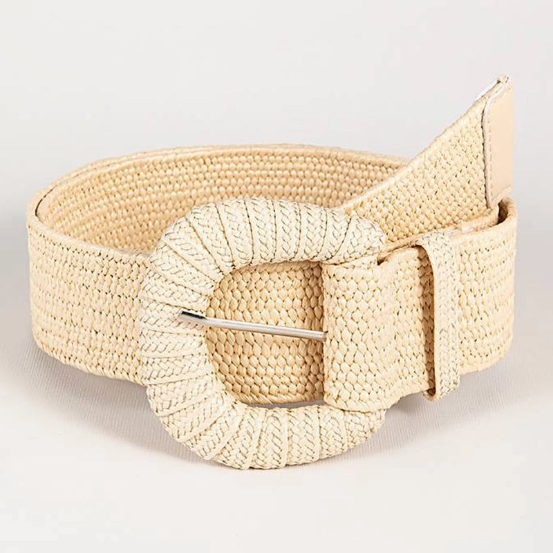 COASTAL BREEZE WOVEN BELT - IVORY