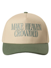 MAKE HEAVEN CROWDED TRUCKER HAT - SAGE