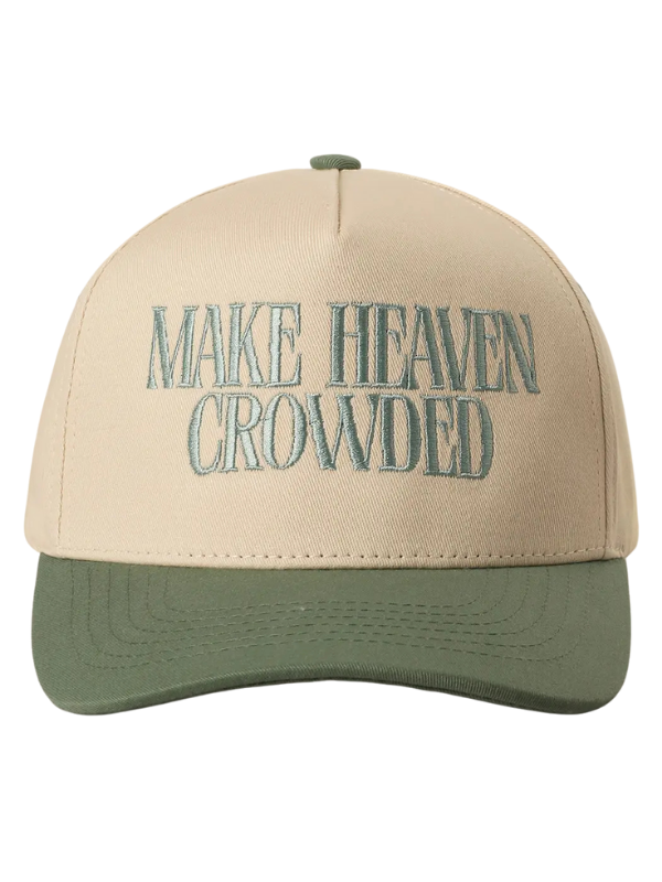 MAKE HEAVEN CROWDED TRUCKER HAT - SAGE
