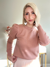 SIMPLY SWEET PUFF SLEEVE SWEATER - GINGER SPICE