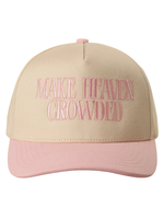 MAKE HEAVEN CROWDED TRUCKER HAT - LIGHT PINK