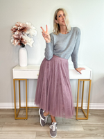 ISLA TULLE MIDI SKIRT - MAUVE