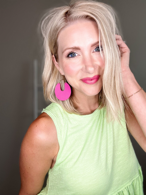 PARADISE PINK LEOS EARRINGS