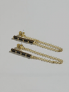 BLACK LUCIA STATEMENT EARRINGS - GOLD