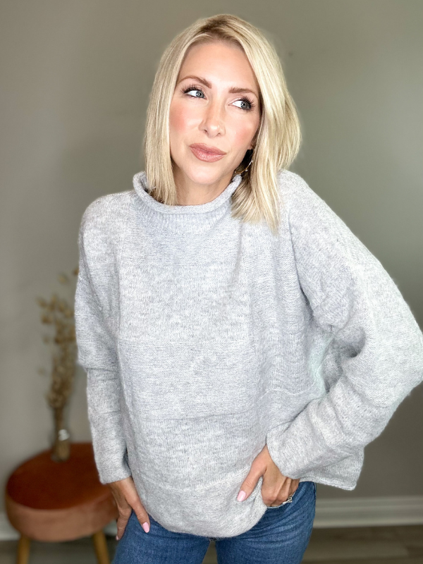 THE RYLEIGH SWEATER - HEATHER GREY
