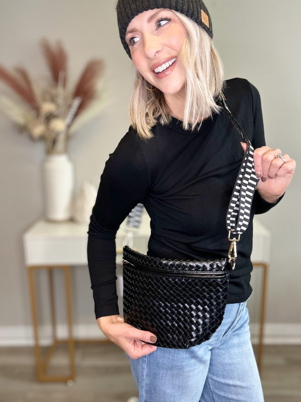 WESTLYN WOVEN BUM BAG BLACK
