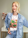 MOONLIT PALMS SLEEVELESS TEE - MULTICOLOR