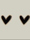 BLACK SWEETHEART STUDS - GOLD