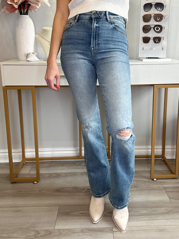 HAZEL RYAN HIGH RISE BOOTCUT JEANS - VINTAGE WASH