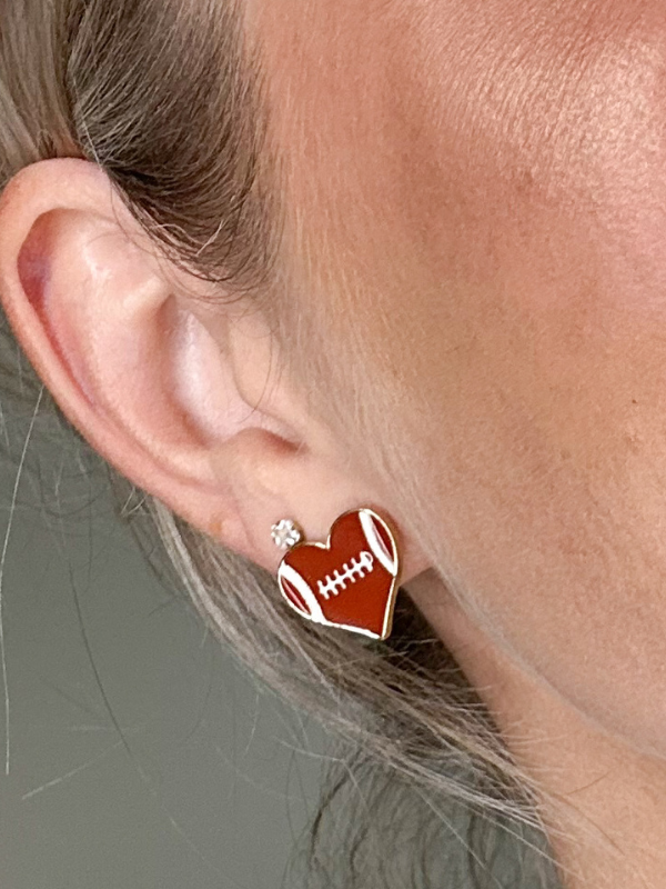 FOOTBALL LOVE EARRINGS