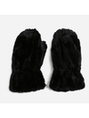 THE LUXE FAUR FUR MITTENS - BLACK
