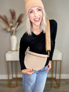 WESTLYN WOVEN BUM BAG - CHECKERED TAN