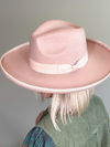 ALL DOLLED UP ROLLED BRIM FEDORA - TAN