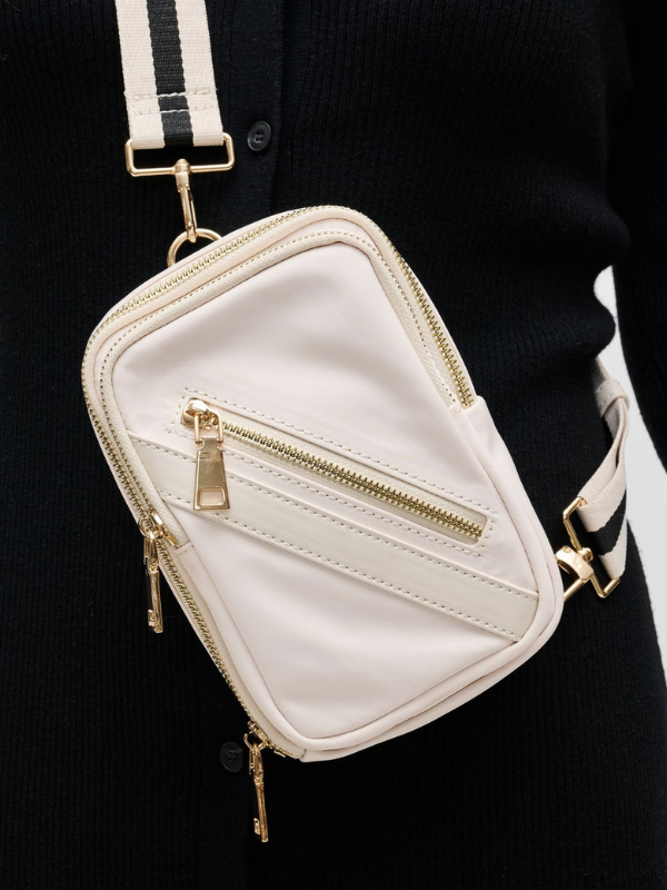 ACCOLADE CONVERTIBLE SLING & BELT BAG - CREAM