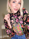 THE MARIPOSA FLORAL RUFFLE BLOUSE