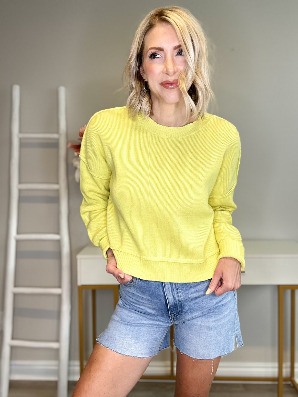 THE LEDA PULLOVER SWEATER - YELLOW