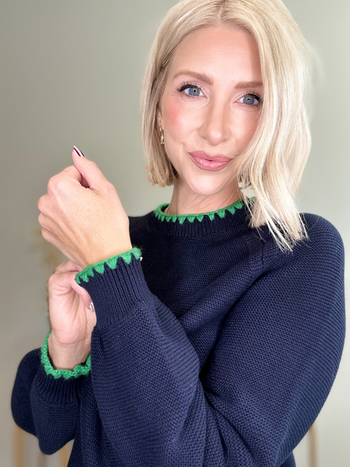 THE SUTTON CONTRAST TRIM SWEATER
