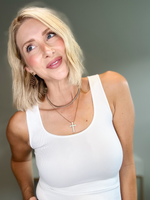 THE MILA RIBBED TANK - WHITE