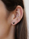BLACK SWEETHEART STUDS - GOLD