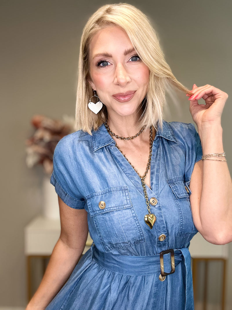 COASTAL COOL CHAMBRAY DRESS