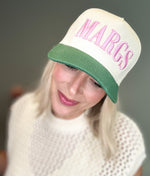 MARGS 3D TRUCKER HAT - CREAM/OLIVE/PINK