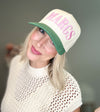 MARGS 3D TRUCKER HAT - CREAM/OLIVE/PINK