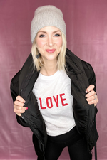 LOVE IN RED GRAPHIC LONG SLEEVE TEE