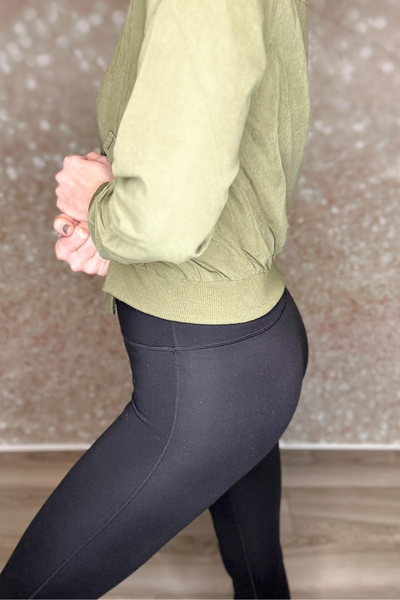 ESSENTIAL GO-TO SOLID LEGGINGS - BLACK
