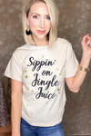 SIPPIN ON JINGLE JUICE GRAPHIC TEE - BONE