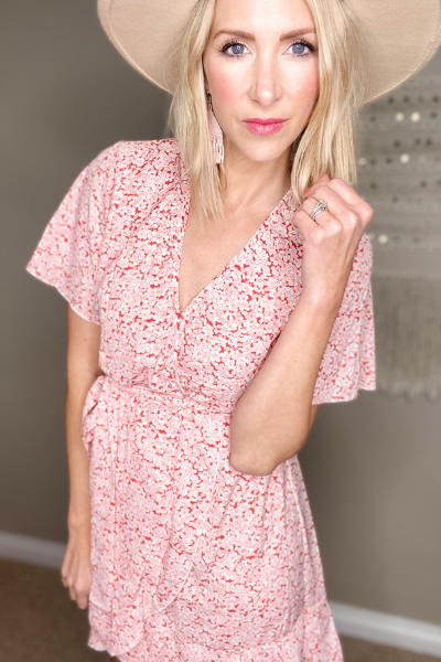 PRETTY IN PINK FLORAL DRESS