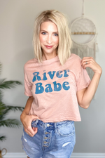 RIVER BABE GRAPHIC TEE - DUSTY ROSE