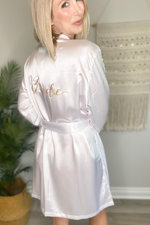 WRAP YOURSELF IN LUXURY "BRIDE" ROBE - WHITE