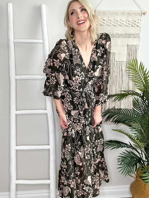 PRETTY GIRL FLORAL LONG DRESS