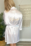 WRAP YOURSELF IN LUXURY "BRIDE" ROBE - WHITE