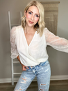 ROMANTIC SHEER LACE BODYSUIT - CREAM