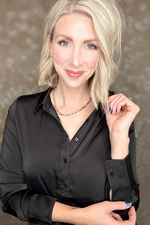 FELICITY DULL SATIN SLIM SHIRT - BLACK