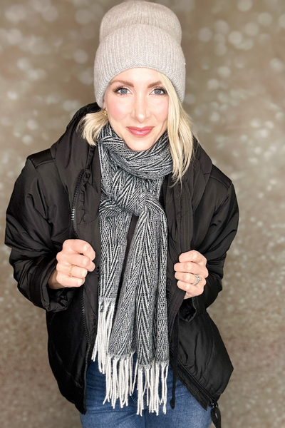 HARMONY WRAP SCARF - GRAY