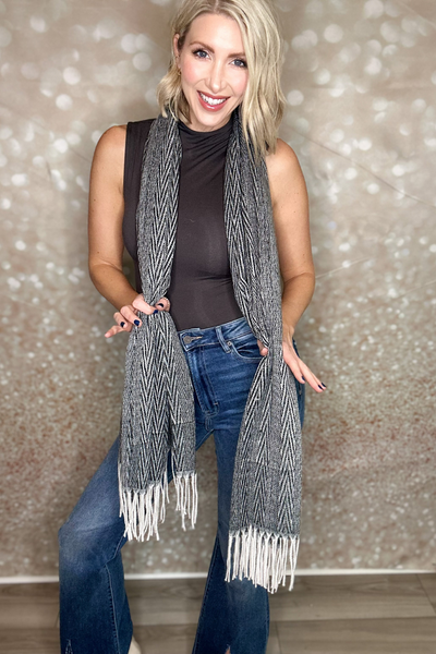 HARMONY WRAP SCARF - GRAY