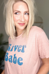 RIVER BABE GRAPHIC TEE - DUSTY ROSE