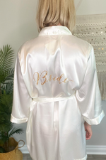 WRAP YOURSELF IN LUXURY "BRIDE" ROBE - IVORY