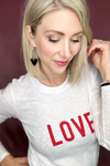 LOVE IN RED GRAPHIC LONG SLEEVE TEE